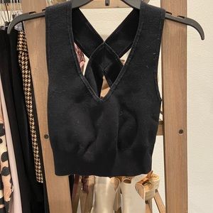 Express black crop top